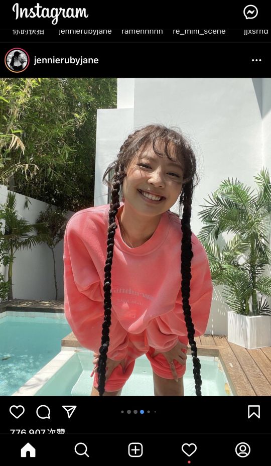 jennie更新ins啦啊啊啊姐姐真的好美0606